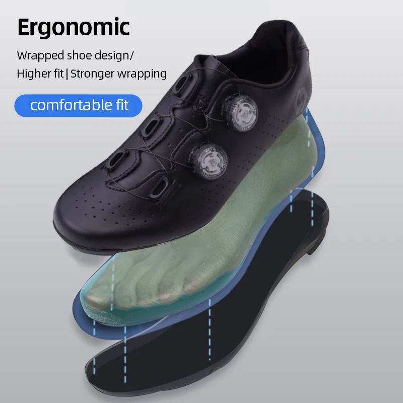 SIDEBIKE Men's Sneakers Road Bike Carbon Sole Cycling Shoes Self-locking Outdoor Men's Sports Shoes Running Breathable cycling shoes