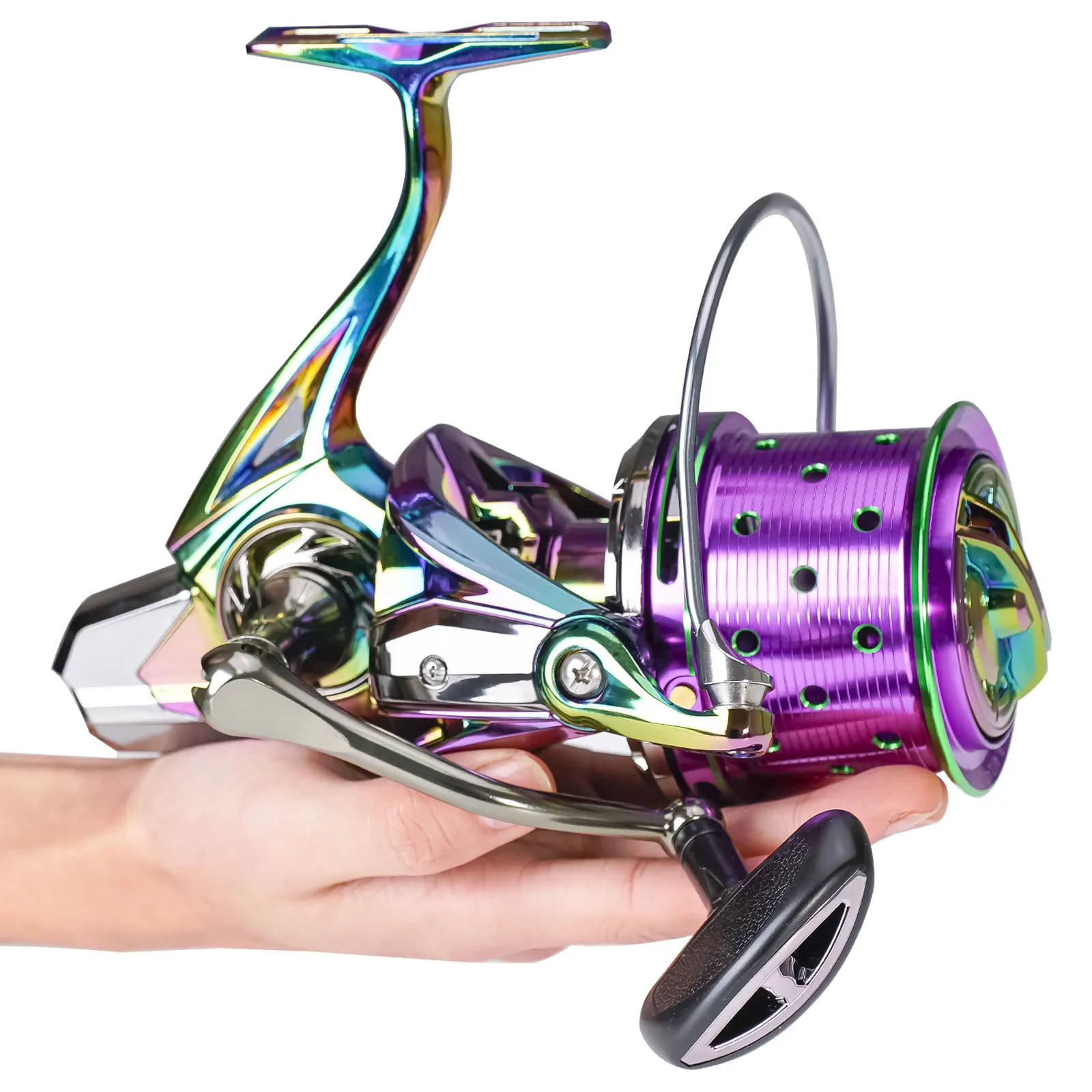 Spinning Fishing Reels Fishing Reels Metal Fishing Spinning Reel Coil Saltwater 25KG Max Drag 18+1BB Carretilha Freshwater All Metal Body Moulinet LS8000-12000 Spool