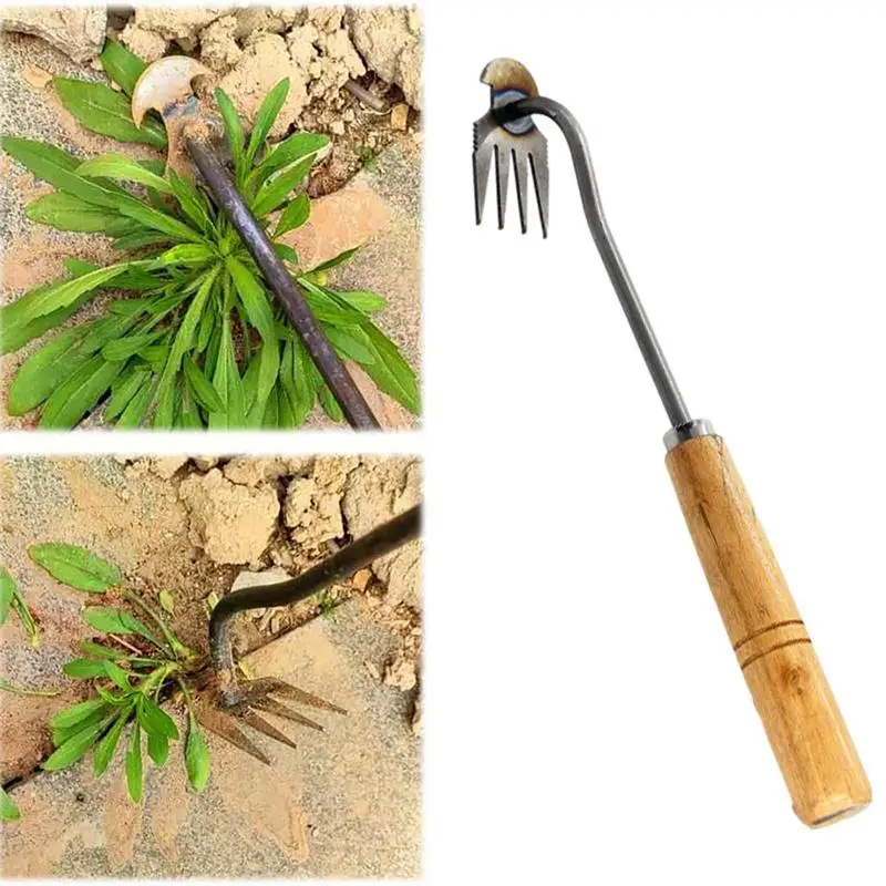 

Garden Weeder New Weeding Artifact Uprooting Tool 4-Teeth Dual Purpose Weeder For Weeding Digging Loosening And Planting