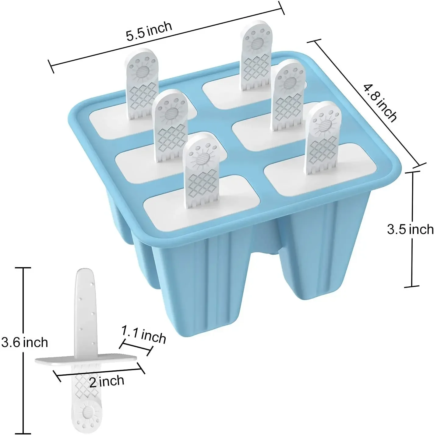 Popsicle Molds 6 Pieces Silicone Ice Pop Molds BPA Free Popsicle Mold Reusable Easy Release Ice Pop Make ice mold