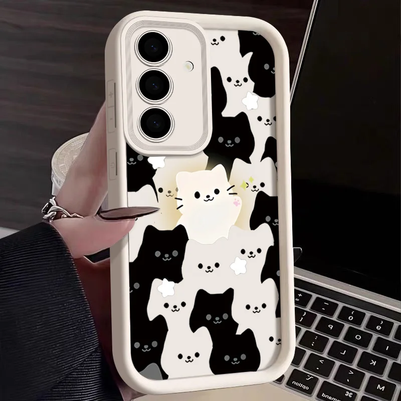 Adorable Cartoon Cat Silicone Phone Case Cover