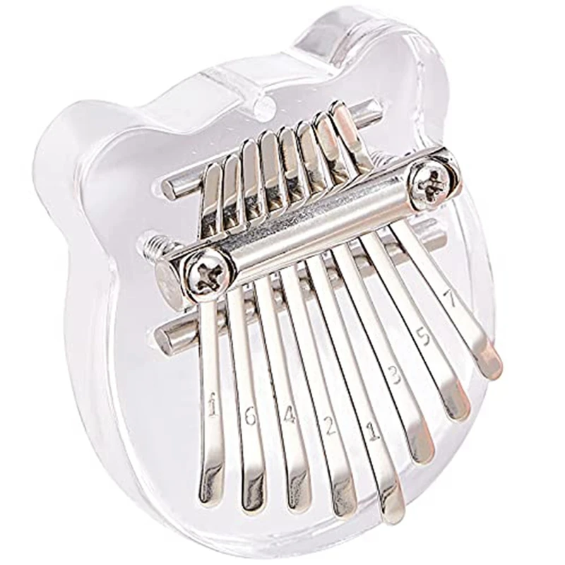 

Мини-пианино Kalimba с 8 клавишами, милое портативное пианино для большого пальца, изысканное пианино для пальцев, музыкальный инструмент, маримба