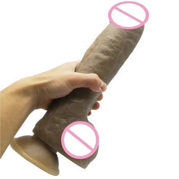 Super Big and Soft Dildo Suction Cup Realistic Glans Huge Penis Adult Toys for Couples Sex Clearance Insert Vagina or Anal Plug 3