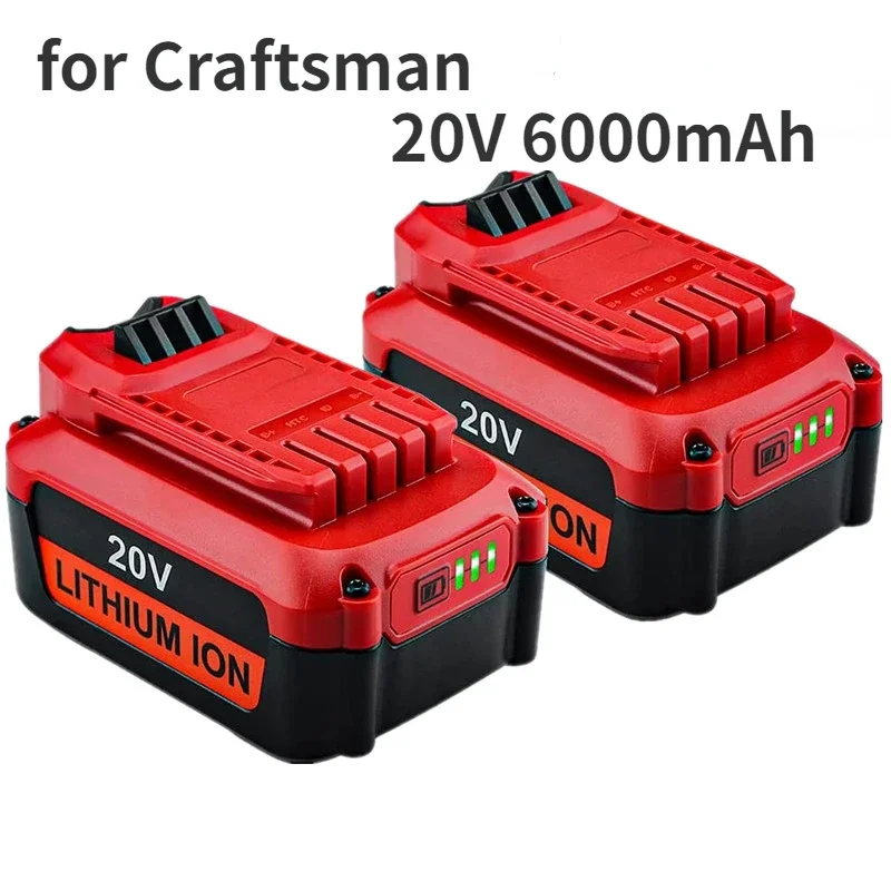 

6000 мАч 20 В литиевая батарея для Craftsman V20 литий-ионная батарея CMCB202 CMCB202-2 CMCB204 CMCB204-2 Craftsman V20 батарея