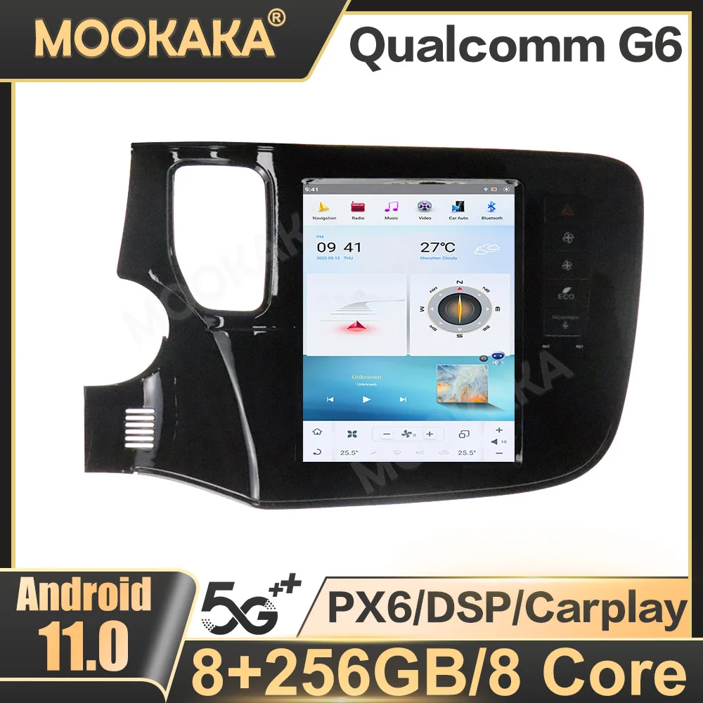 

For Mitsubishi Outlander 2014-2018 Car Radio Tesla Syle Multimedia Player GPS Navigation DSP Stereo Video Carplay Head Unit PX6