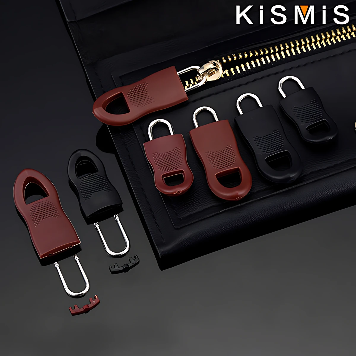 Zipper repair kit zipper pullers zipper sliders zipper heads zipper accessories 5Pcs Universal Detachable Zipper Puller Set For Down Jackets and Bags DIY Sewing Craft