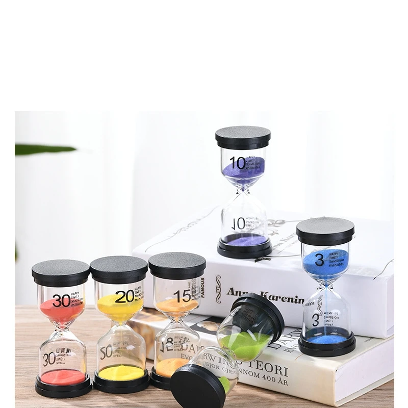 Hourglass Minutes Sand Watch Sandglass Timer Watch Clock 6/1PCS 1/3/5/10/15/30 Gift Children Sand Timer Hour Home Decoration