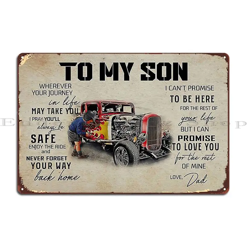 Мой сын, где бы вы ни путешествовали в жизни, папа и сын, горячий стержень, металлический знак, дизайнерский кинотеатр, Настенный декор, кинотеатр, жестяной плакат