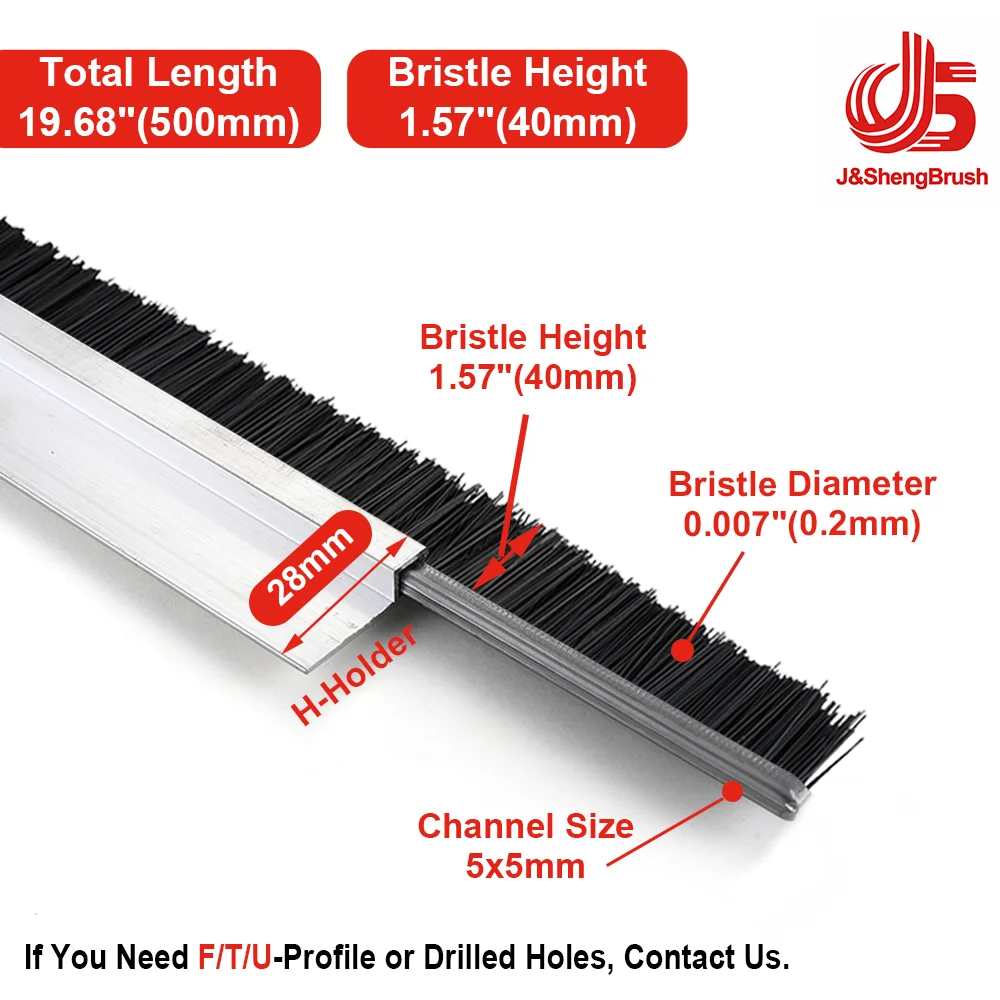 Aluminum Alloy Door & Window Seal Strip Brush - Dustproof & Waterproof Isolation Barrier Accessory