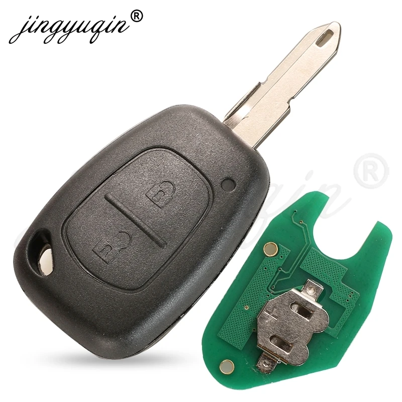 Jingyuqin กุญแจรีโมท91167009 5ชิ้น/ล็อตสำหรับเรอโนล์ทราฟฟิกต้นแบบ kangoo Vauxhall vivaro movano 433MHz ID46 2BTN ใบมีด 2