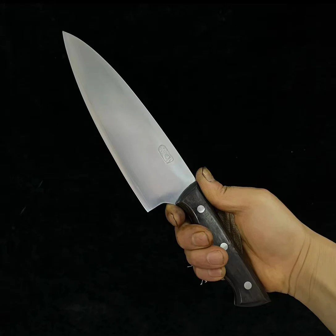 Chef Knife 8 Inch 3 Layers BG42 Aviation Special Steel Blade Razor Sharp Cleaver Slicing Handmade Forged Longquan Kitchen Knives