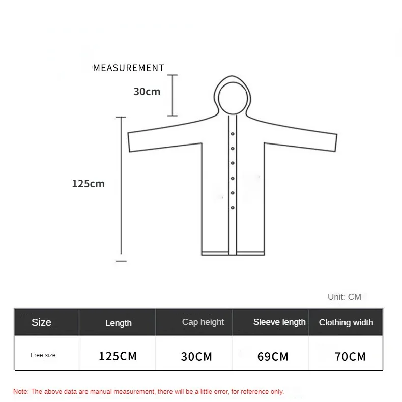 1pc EVA Unisex Raincoat Thickened Waterproof Camping Rainwear Suit raincoat poncho