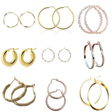 Twisted Gold Hoop Earrings For Women Unusual Simple Hoops Thin Line Circle Hanging Huggie Earrings Girls Trendy Jewelry Gift