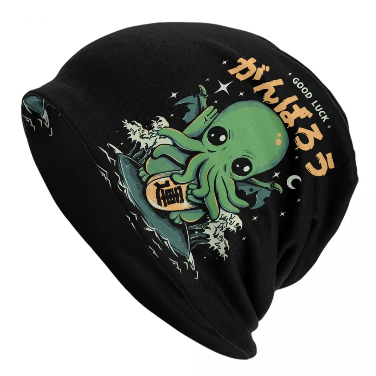 

Забавная капота Kaiju Cthulhu, шапка, вязаная шапка для мужчин и женщин, унисекс, для взрослых, кавайная теплая зимняя шапка-Осьминог в японском стиле