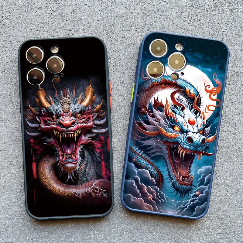 Vintage Dragon Totem Shockproof Phone Case