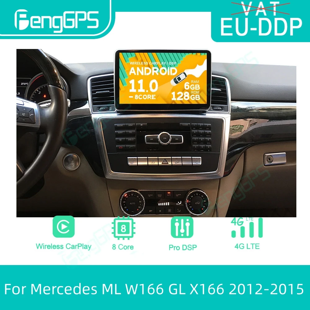

Новая система Android автомобильное мультимедийное радио для Mercedes ML W166 GL X166 2012-2015 WIFI SIM HD сенсорный экран GPS Navi DSP 360 Carplay
