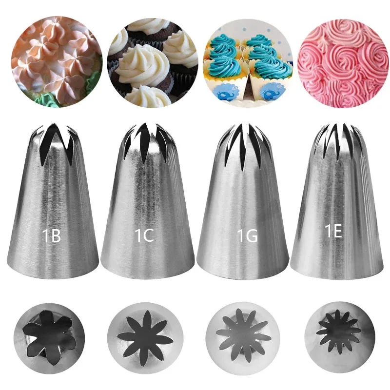 Large Icing Piping Nozzles For Confectionery Cake Tool Cookie ...