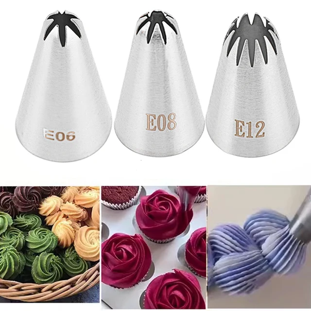 1/3pcs Piping Nozzles Set Stainless Steel Icing Nozzles Cream Cake Piping Tips For Dessert Biscuit Cup Cake, Kitchen Accessories 1/3pcs Piping Nozzles Set Stainless Steel Icing Nozzles Cream Cake Piping Tips For Dessert Biscuit Cup Cake, Kitchen Accessories
