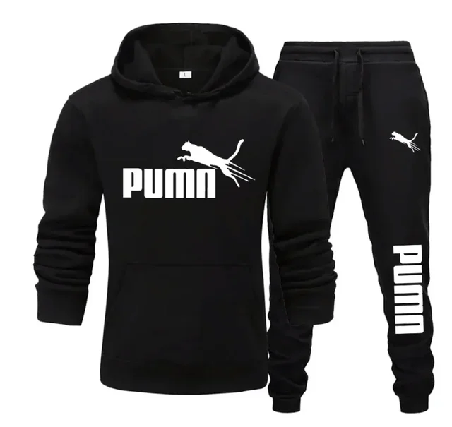 Nouvel ensemble deux pièces tendance pour homme : sweat à capuche et pantalon, collection automne-hiver 2026 – Tenue de sport décontractée et stylée 1