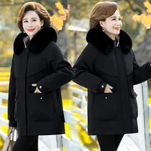 2021New Women Fashion Winter Jackets Large Size 4XL To 5XL  Soft Skinny Slim Two Big Pockets Big Fleece Sports Cap Winter Jacket