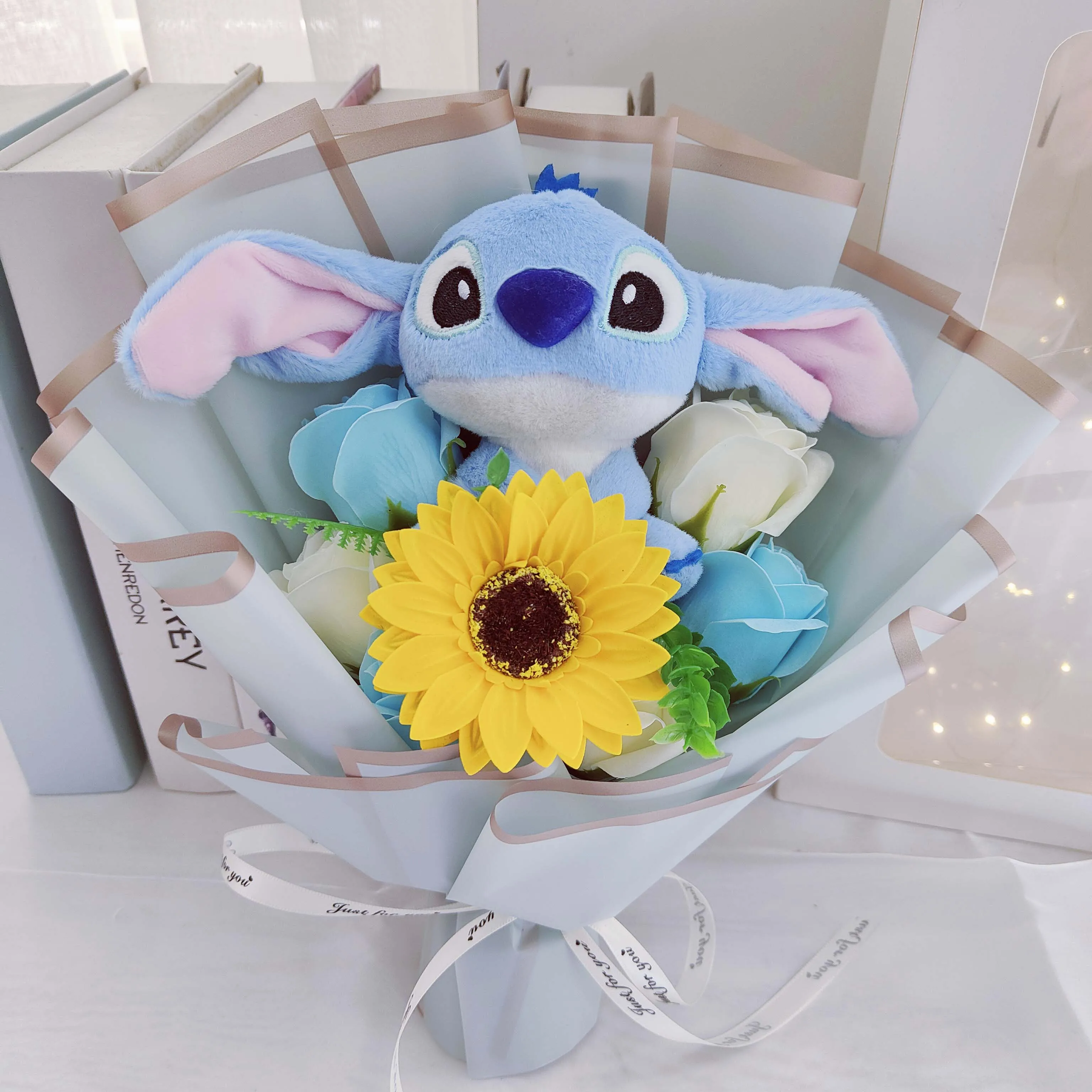 

Плюшевый букет Kawaii Stitch, мягкая детская кукла, подарки на Рождество, день рождения, День Святого Валентина, выпускной