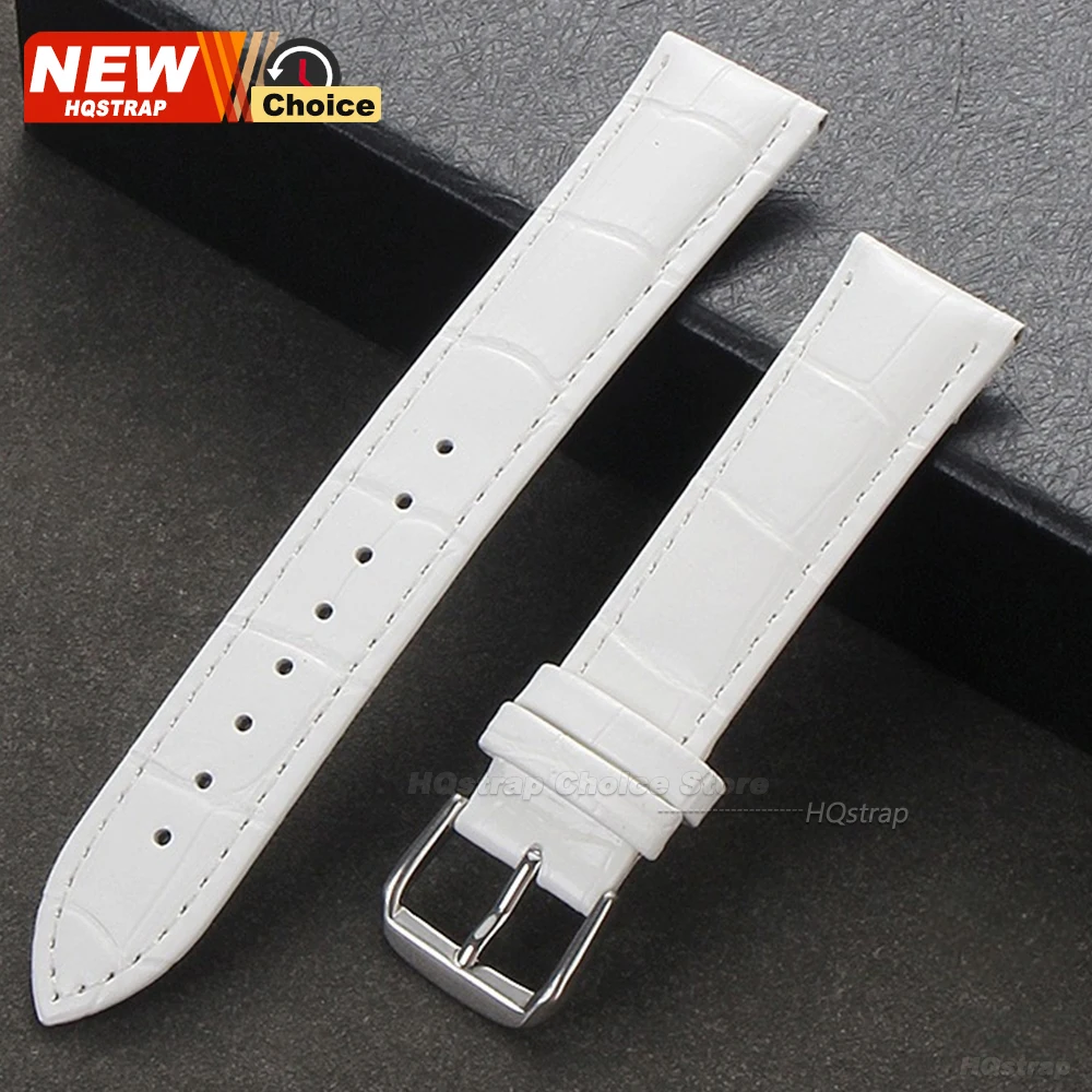 Universal Calfskin Leather Watch Strap with Gold Clasp & Adjustment Tool - Premium Wristband