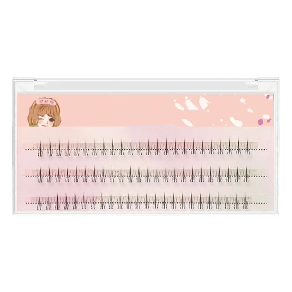 휴대용 자연스러운 속눈썹 아름다운 단일 클러스터 메이크업 도구 대용량 자가 접착식 인조 속눈썹 초보자용