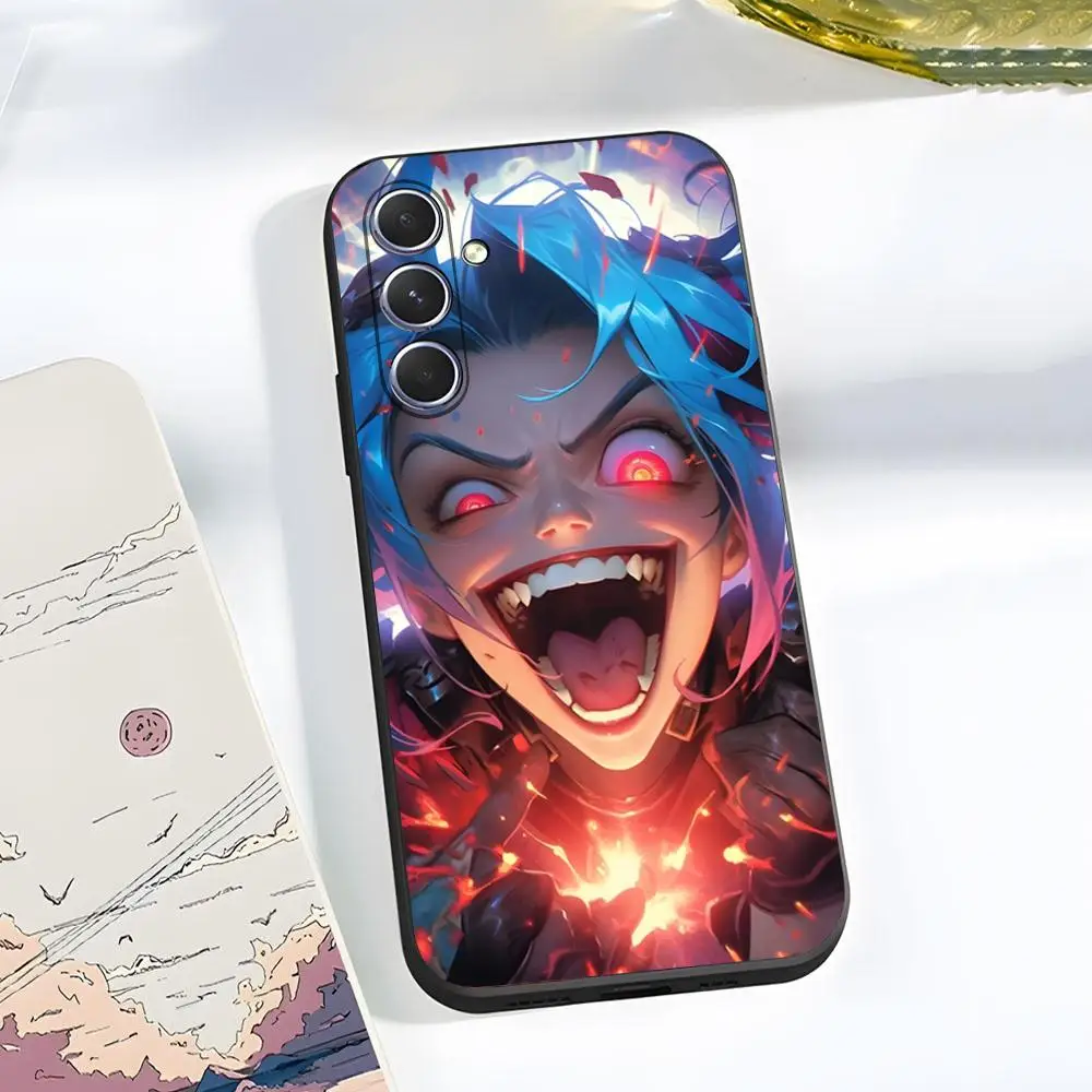 Arcane Anime Characters Black Soft Shell Phone Case