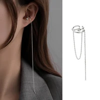 Long Tassel Ear Bone Hanging Clip Earring for Women Metal Ear Cuff Non Piercing Earing Accessories Punk Fashion Jewelry EF032 1