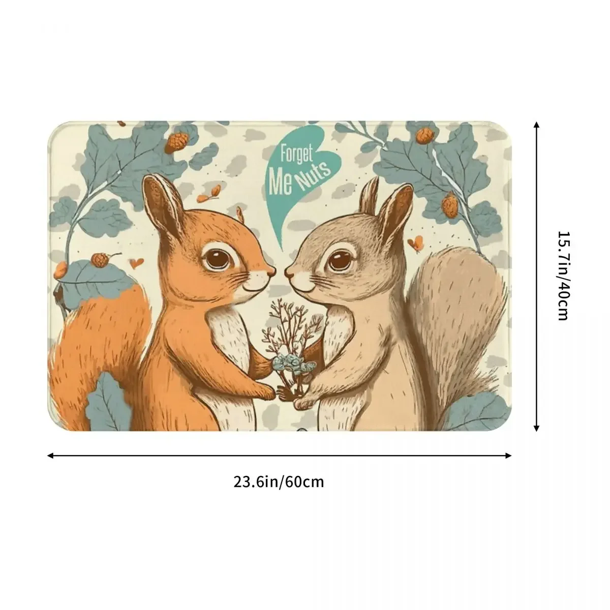 Squirrel Lover Bath Non-Slip Carpet Angel Living Room Mat Welcome Doormat Floor Decor Rug 3