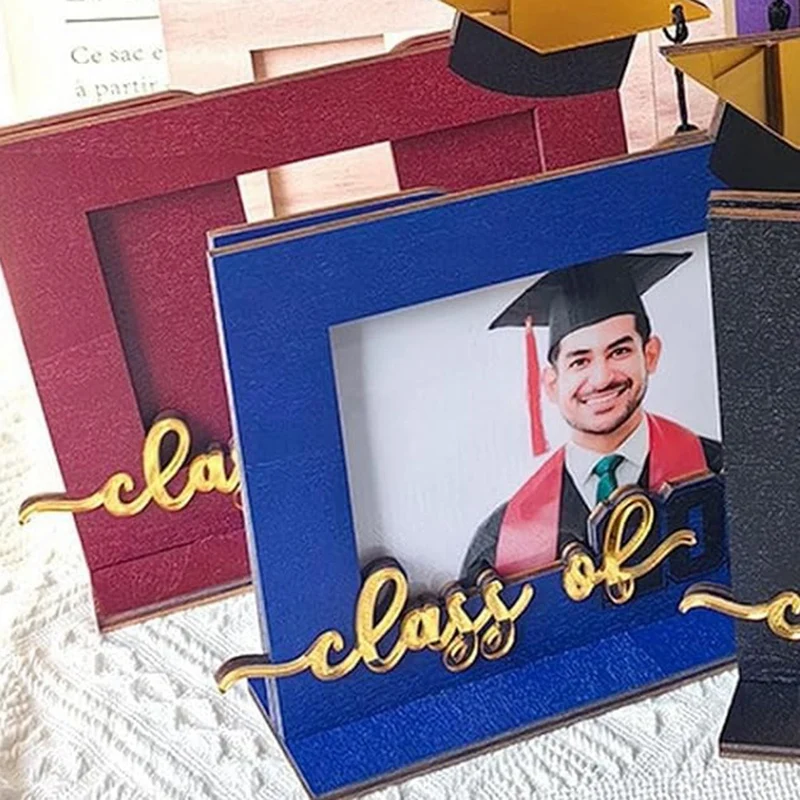 Hot Three-Dimensional Table Graduation Season Gift Wooden Ornaments Photo Frame Holiday Graduation Commemorative Gift