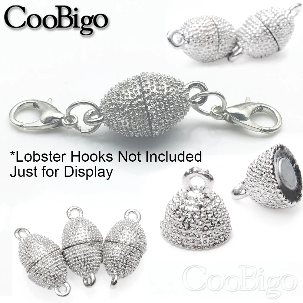 5 세트 자기 연결된 Clasps 금속 자석 클로저 라인 석 매력 비즈 목걸이 펜던트 팔찌 쥬얼리 DIY 공예품