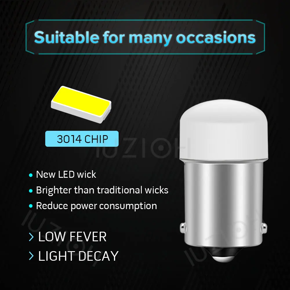IUZIOH 2PCS 24V 12V BA15S BAY15D 1156 1157 Ʈκ ÷ ڵ Ʈ P21W P21/5W Led  R5W 극ũ  ȣ  Ʈ 