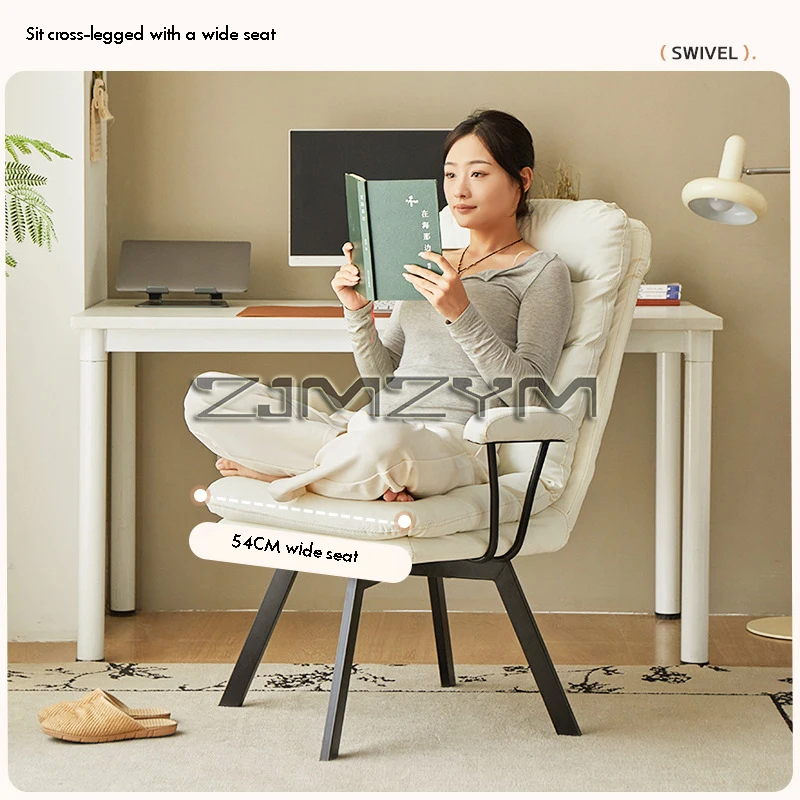 360&deg; Rotation Folding Recliner Ergonomic Office Lunch Break Nap Bed Dual-use Chair Household Reclining Chair
