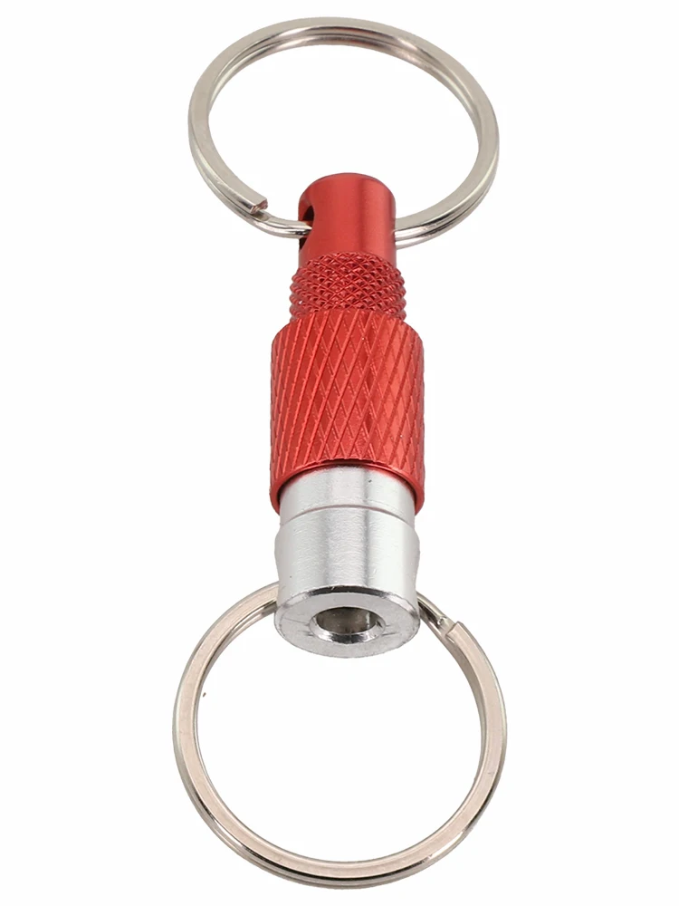 Befestigen Sie an Taschen für Outdoor-Aktivitäten ° Rotations-Schlüsselanhänger, Doppelring-Schnalle, hochfestes Aluminium, innovatives Design – Detail 28