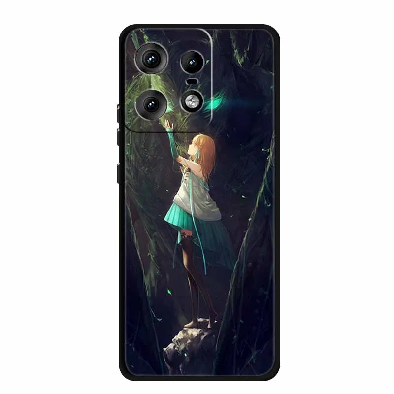 Charming Cat Design Soft TPU Silicone Phone Case - Painted Back Cover for Motorola Moto Edge 50 Pro 5G 2024