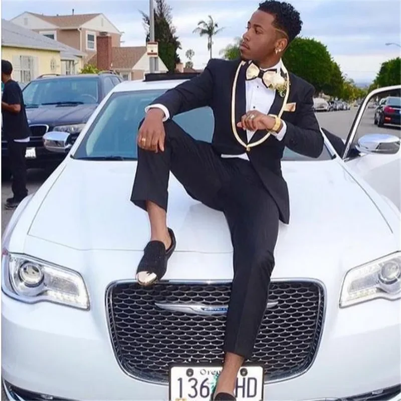 Couple Prom Wedding Suits for Men Slim Fit 2 Pieces Custome Homme Latest Designs Men Suits Groom Suits Tuxedos