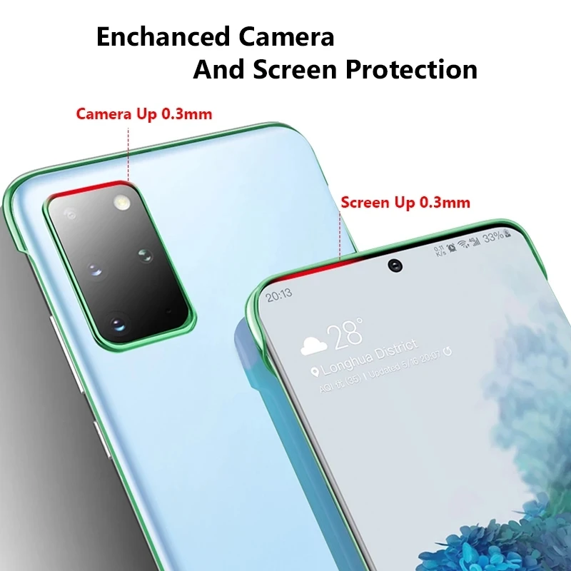 Plating Frameless Hard Clear Protective Phone Case