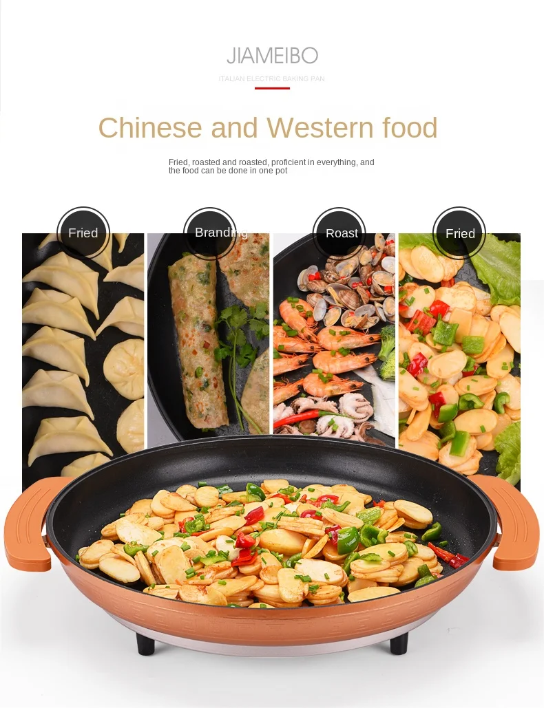 220V Electric Crepe Maker - Non-Stick Pancake Griddle with Temperature Control for Home and Commercial Use 3