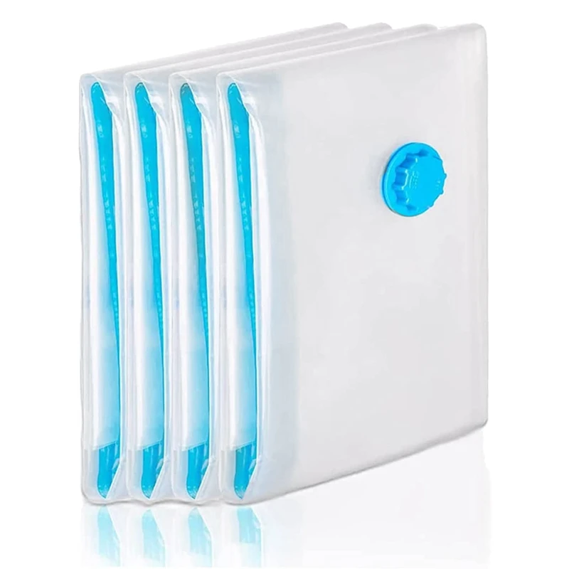 Vacuum Storage Bags Pack Of 4,double Zip Seal Reusable For Duvets