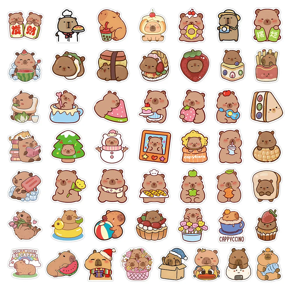 206 Capybara-Aufkleber – ideal für DIY-Dekor auf Gepäck, Notebook und Alltagsartikel. AufnahmeYourLife Store – Detail 10