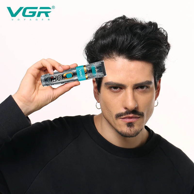 ماكينة تشذيب الشعر الاحترافية VGR للرجال ماكينة قص...