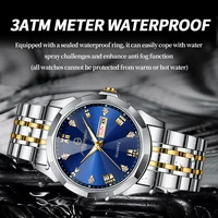 Men's Luxury Quartz Watch Original Design Waterproof Date Week Luminous Wristwatch Stainless Steel Men's Sports Watches Reloj 2
