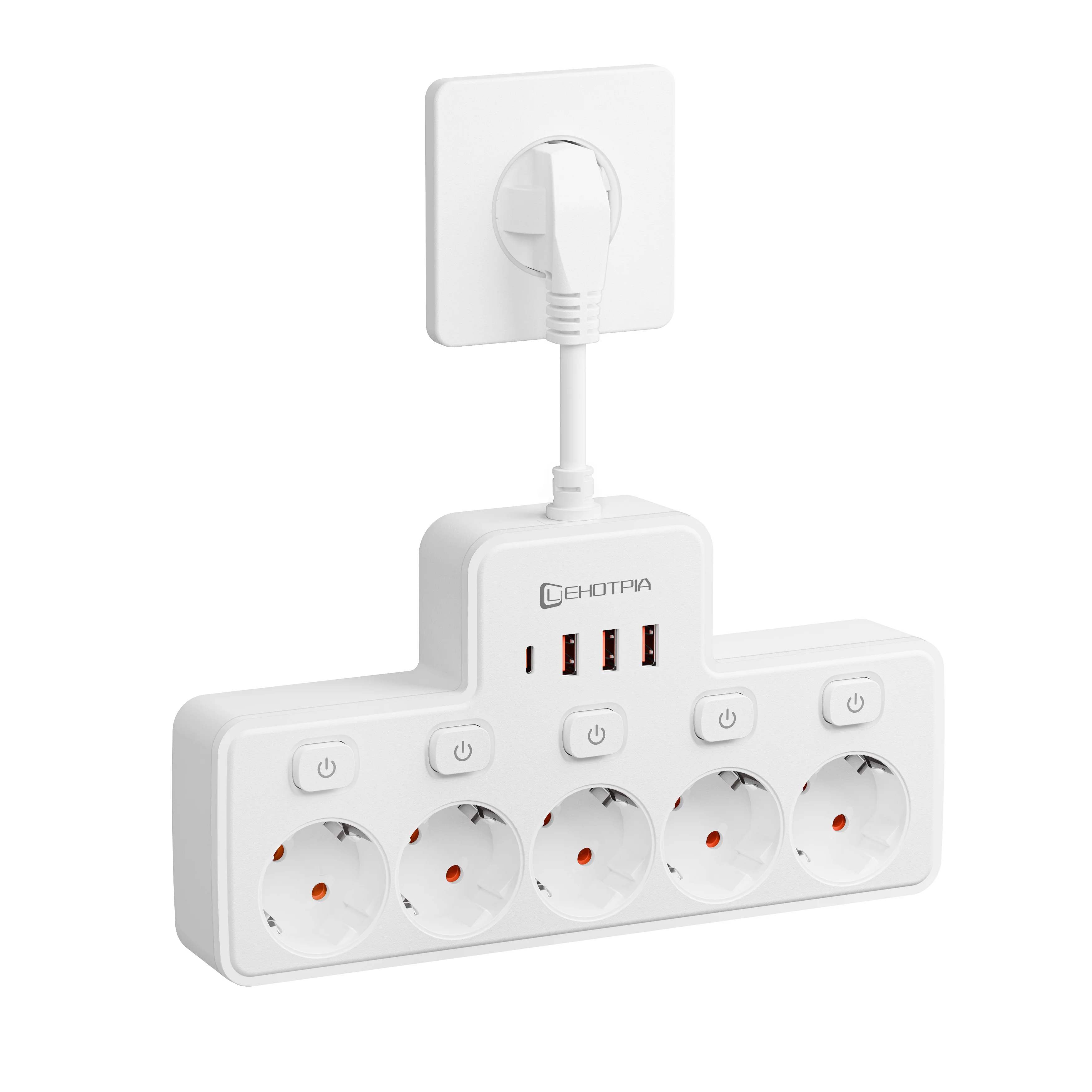 موزع طاقة 5 منافذ USB-C حائط