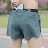 Ultralight Men Quick Dry Marathon Running Shorts with Lining Back Zipper Pocket Gym Fitness Exercise Training Loose Sport Shorts 6