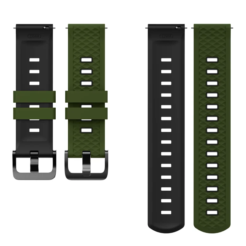Universal 22mm Silicone Smartwatch Band - Versatile Sports Bracelet in Multiple Colors