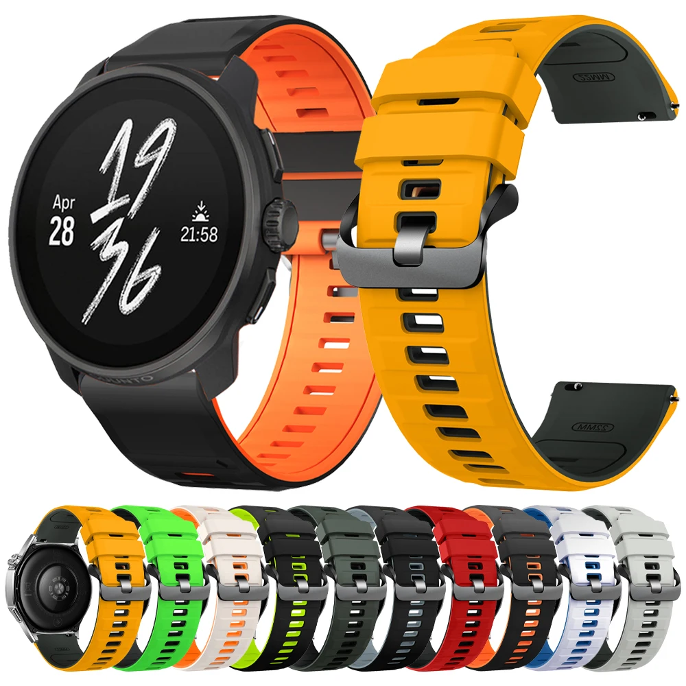 Enhanced 22mm Sport Silicone Strap - Durable Replacement Bracelet for Active Lifestyles