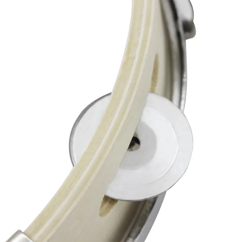 10 Inch Tambourine Hand-Rocking Bell Drum Wooden Tambourine Orff Percussion Instruments Children's Music Toys Kids Gifts