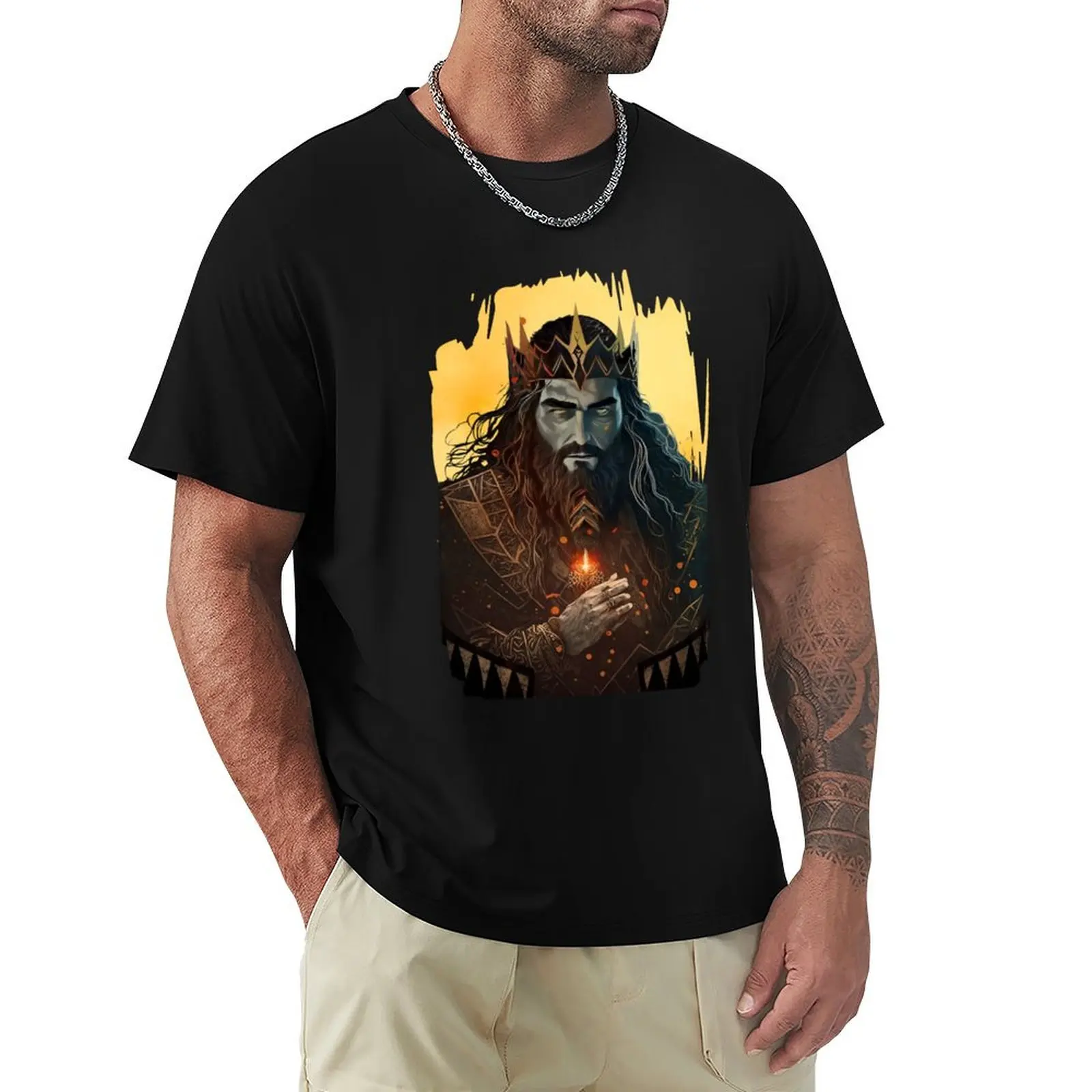 

The King Undermountain - Lonely Mountain - Dwarves - Fantasy T-Shirt boys animal print oversized fitted t shirts for men