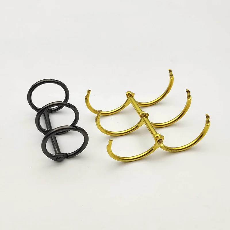 10pcs 25/30mm Metal Ring Binder 3 Rings Binding Clip Notebook Binder Ring Clips Album Circle Clips School Office Supplies